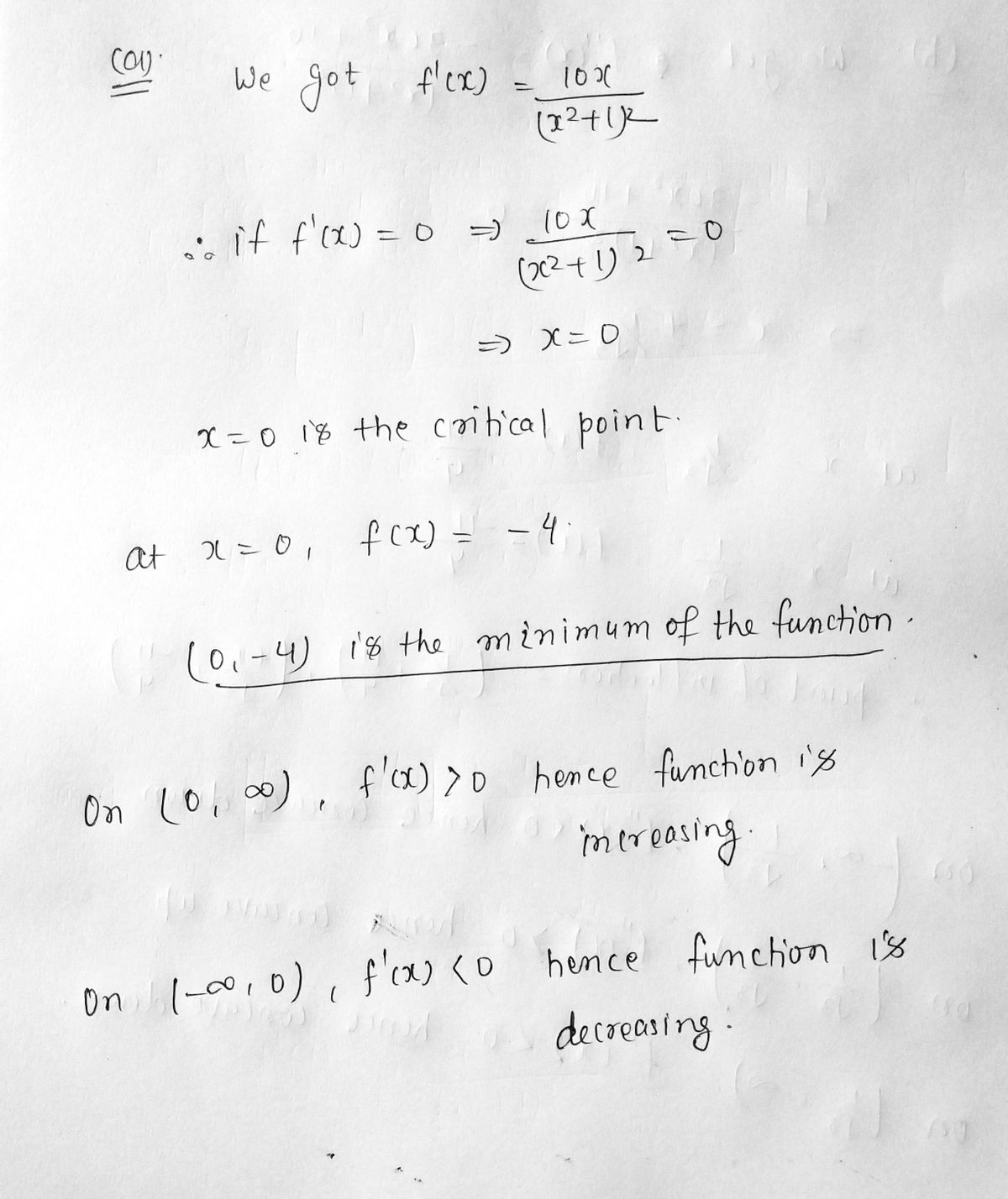 Calculus homework question answer, step 2, image 1